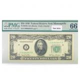 1950 $20 Fed Reserve Note PMG GEM UNC 66