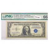 1935 A $1 Silver Cert. PMG GEM UNC 66