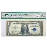 1935 $1 Silver Cert. PMG Ch UNC 64