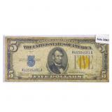 1934 A $5 Silver Cert.