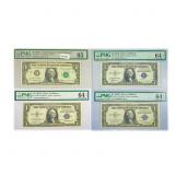 (4) 1935-1963 $1 Silver Cert.'s & Fed Reserve
