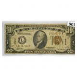 1934 A Hawaii $10 Fed Reserve Note