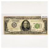 1928 $500 Five Hundred Dollar Fed. Reserve Note
