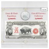Lewis & Clark Coin & $10 Legal Tender Note Set
