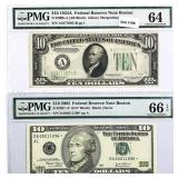 (2) 1934 & 2003 $10 Fed Reserve Notes, one w/