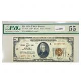 1929 Bank of Boston, MA $20 Legal Note PMG AU 55