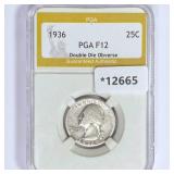 1936 Wheat Quarter PGA F12 DDO 1936 Wheat Quarter PGA F12 DDO