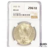 1923 Silver Peace Dollar NGC MS64 1923 Silver Peace Dollar NGC MS64