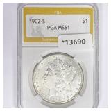 1902-S Morgan Silver Dollar PGA MS61 1902-S Morgan Silver Dollar PGA MS61