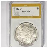 1880-O Morgan Silver Dollar PGA MS62 1880-O Morgan Silver Dollar PGA MS62