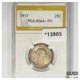 1917 Standing Liberty Quarter PGA MS64+ FH 1917 Standing Liberty Quarter PGA MS64+ FH