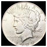 1928-S Silver Peace Dollar CLOSELY UNCIRCULATED 1928-S Silver Peace Dollar CLOSELY UNCIRCULATED