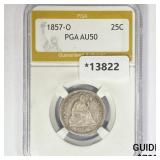 1857-O Seated Liberty Quarter PGA AU50 1857-O Seated Liberty Quarter PGA AU50