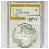 1900-S Morgan Silver Dollar PGA MS63+ 1900-S Morgan Silver Dollar PGA MS63+