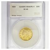1834 $5 Gold Half Eagle SEGS XF40 1834 $5 Gold Half Eagle SEGS XF40