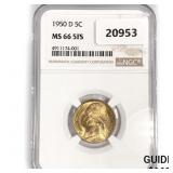1950-D Jefferson Nickel NGC MS66 5FS 1950-D Jefferson Nickel NGC MS66 5FS