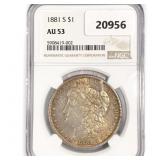1881-S Morgan Silver Dollar NGC AU53 1881-S Morgan Silver Dollar NGC AU53