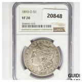 1893-O Morgan Silver Dollar NGC VF20 1893-O Morgan Silver Dollar NGC VF20