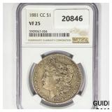 1881-CC Morgan Silver Dollar NGC VF25 1881-CC Morgan Silver Dollar NGC VF25