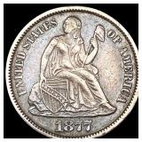 1877-CC Seated Liberty Half Dime CLOSELY 1877-CC Seated Liberty Half Dime CLOSELY