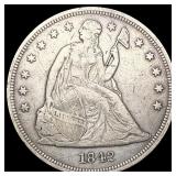 1842 Seated Liberty Dollar LIGHTLY CIRCULATED 1842 Seated Liberty Dollar LIGHTLY CIRCULATED