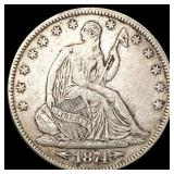 1874 Arws Seated Liberty Half Dollar NICELY 1874 Arws Seated Liberty Half Dollar NICELY