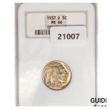 1937-D Buffalo Nickel NGC MS66 1937-D Buffalo Nickel NGC MS66