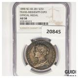 1898 NE $1 Trans-MS Expo Medal NGC AU58 HK-281 1898 NE $1 Trans-MS Expo Medal NGC AU58 HK-281