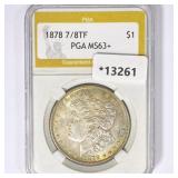 1878 7/8TF Morgan Silver Dollar PGA MS63+ 1878 7/8TF Morgan Silver Dollar PGA MS63+