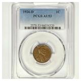 1926-D Wheat Cent PCGS AU53 1926-D Wheat Cent PCGS AU53