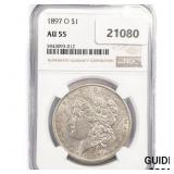 1897-O Morgan Silver Dollar NGC AU55 1897-O Morgan Silver Dollar NGC AU55