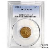 1908-S Indian Head Cent PCGS VF30 1908-S Indian Head Cent PCGS VF30