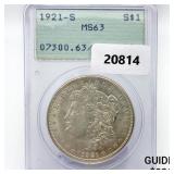 1921-S Morgan Silver Dollar PCGS MS63 1921-S Morgan Silver Dollar PCGS MS63
