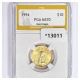 1994 $10 1/4oz American Gold Eagle PGA MS70 1994 $10 1/4oz American Gold Eagle PGA MS70