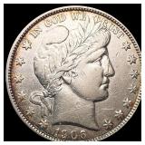 1906-S Barber Half Dollar CLOSELY UNCIRCULATED 1906-S Barber Half Dollar CLOSELY UNCIRCULATED