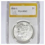 1900-S Morgan Silver Dollar PGA MS63 1900-S Morgan Silver Dollar PGA MS63