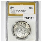 1833 Capped Bust Half Dollar PGA MS63+ 1833 Capped Bust Half Dollar PGA MS63+