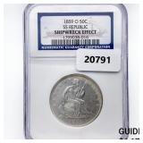 1859-O Seated Lib. 50C NGC Shipwreck SS Rep Bx 1859-O Seated Lib. 50C NGC Shipwreck SS Rep Bx