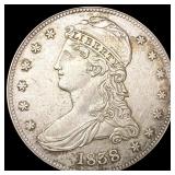 1838 Capped Bust Half Dollar NEARLY UNCIRCULATED 1838 Capped Bust Half Dollar NEARLY UNCIRCULATED