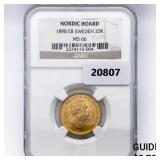 1898 EB 20 Kronor .26oz Sweden Gold NGC MS66 1898 EB 20 Kronor .26oz Sweden Gold NGC MS66