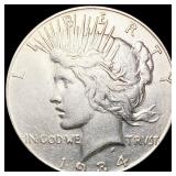 1934-S Silver Peace Dollar CLOSELY UNCIRCULATED 1934-S Silver Peace Dollar CLOSELY UNCIRCULATED