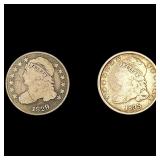 (2) Cap Bust Dimes (1829, 1835) NICELY CIRCULATED (2) Cap Bust Dimes (1829, 1835) NICELY CIRCULATED
