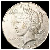 1934 Silver Peace Dollar CLOSELY UNCIRCULATED 1934 Silver Peace Dollar CLOSELY UNCIRCULATED