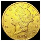 1897-S $20 Gold Double Eagle LIGHTLY CIRCULATED 1897-S $20 Gold Double Eagle LIGHTLY CIRCULATED
