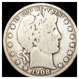 1908-O Barber Half Dollar NICELY CIRCULATED 1908-O Barber Half Dollar NICELY CIRCULATED