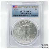 2020 American Silver Eagle PCGS MS70 2020 American Silver Eagle PCGS MS70