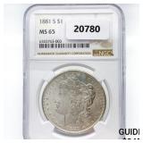 1881-S Morgan Silver Dollar NGC MS65 1881-S Morgan Silver Dollar NGC MS65