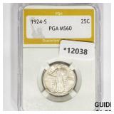 1924-S Standing Liberty Quarter PGA MS60 1924-S Standing Liberty Quarter PGA MS60