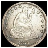 1877-CC Seated Liberty Quarter ABOUT UNCIRCULATED 1877-CC Seated Liberty Quarter ABOUT UNCIRCULATED