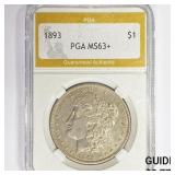 1893 Morgan Silver Dollar PGA MS63+ 1893 Morgan Silver Dollar PGA MS63+